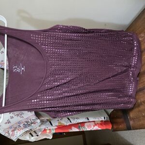 Purple Sequin Tank Top